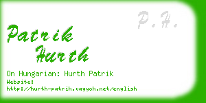 patrik hurth business card